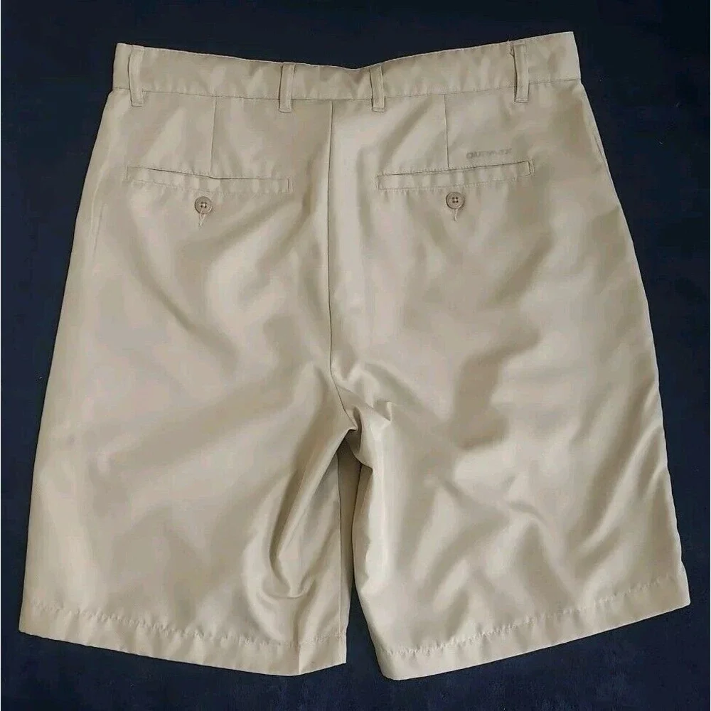 Mens TourMax Tan Quick Dry Polyester Golf Shorts 9